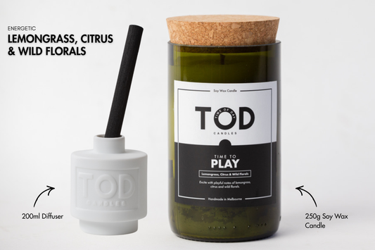 TIME TO PLAY - CANDLE & DIFFUSER BUNDLE